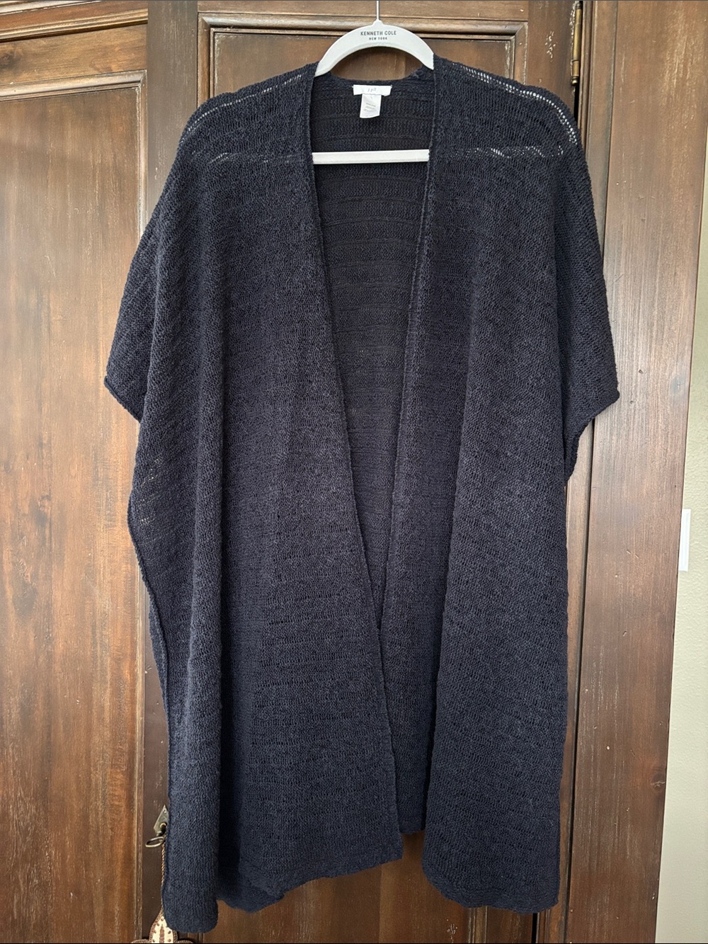 J.Jill Open-Front Navy Sweater Knit Women’s Ruana